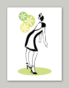 High Heels in Green Poster