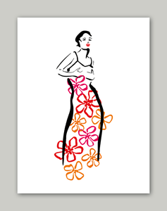 Hawaiian Dress Poster