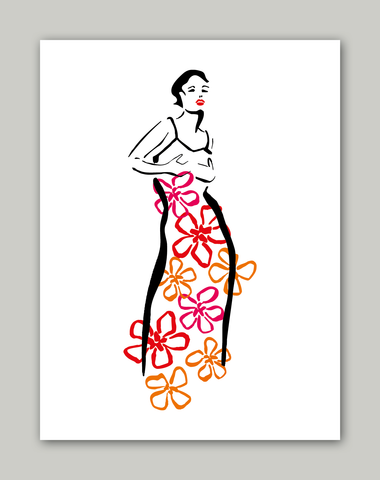 Hawaiian Dress Poster