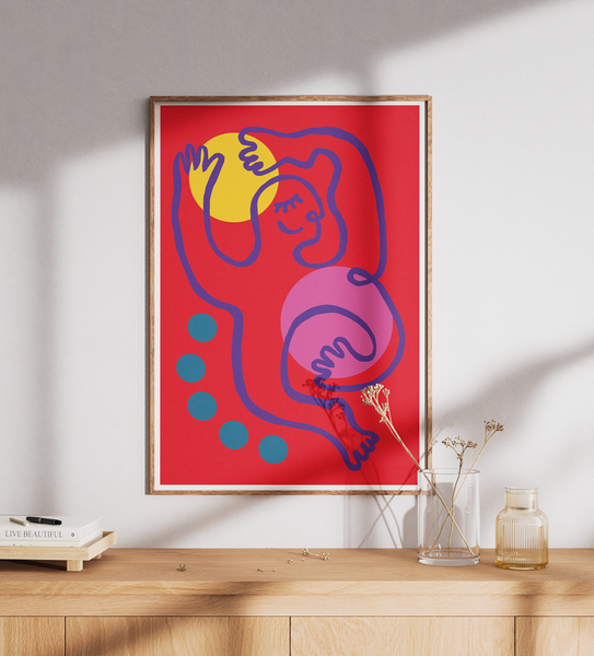 Happy Dance in Red Poster