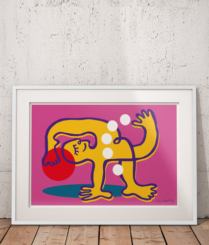 Head and Toes Pink Poster