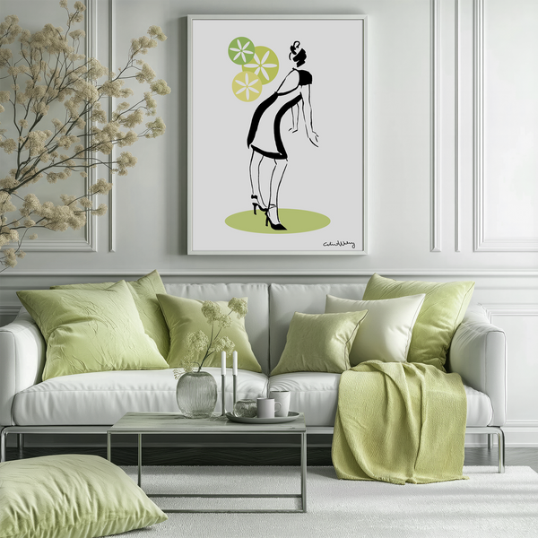 High Heels in Green Poster