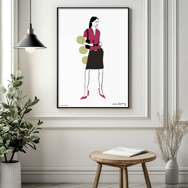 Girl in Skirt Poster