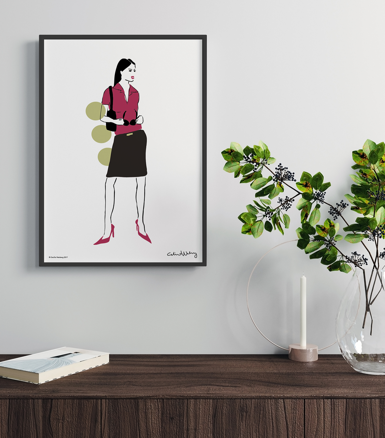 Girl in Skirt Poster